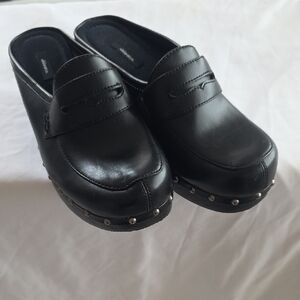 Xhilaration Black Studded Mules